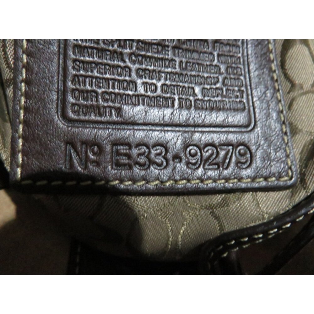 Coach SOHO Ergo Demi Suede & Leather Trim Shoulder bag in camel & brown - Picture 6 of 11